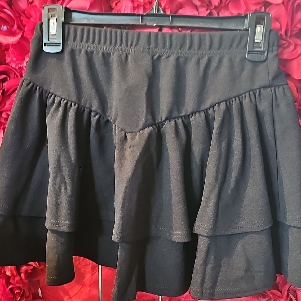 Shein Girls Black Ruffled Skirt Size 11-12 Years NEW